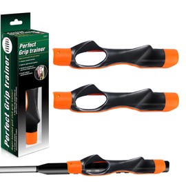Golf Grip Trainer, Golf Training Aid, Right Handed Golf Swing Trainer to Help Train Correct Hand Position Orange 2pcs