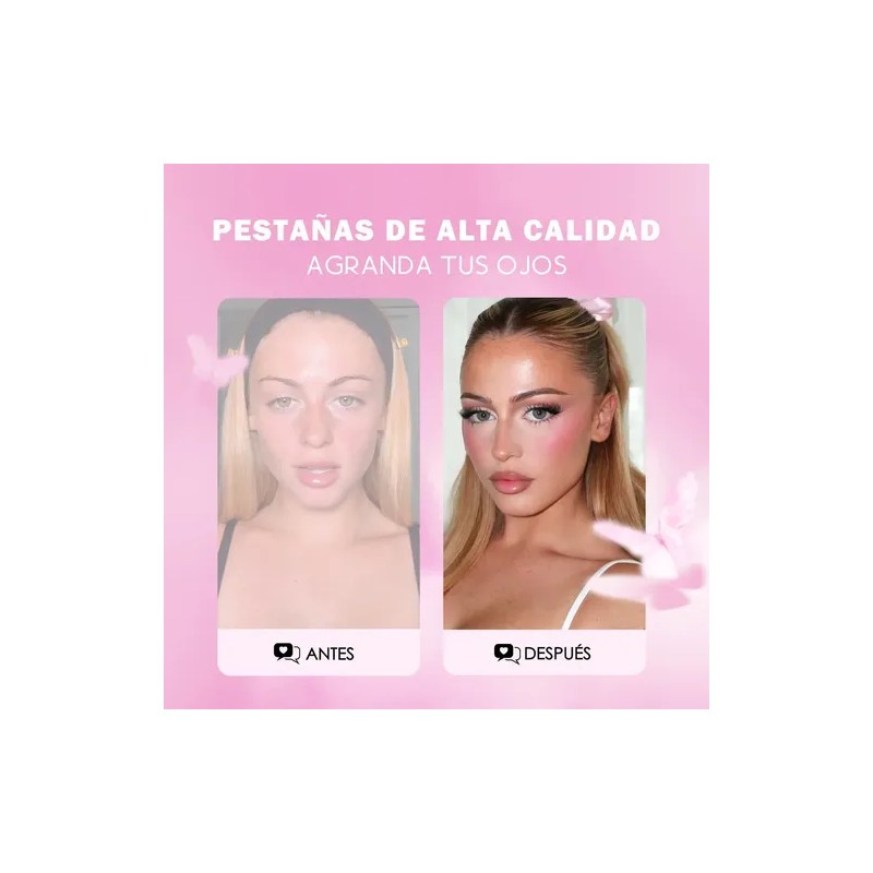 Wosheer Pestañas Postizas Autoadhesivas Diy Extensión De Pestañas Sin Pegamento