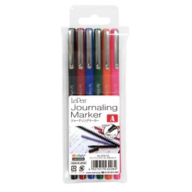 Marvy Water-Based Ultra Fine Point Le Pen 6 Colors A Set 4300-6A
