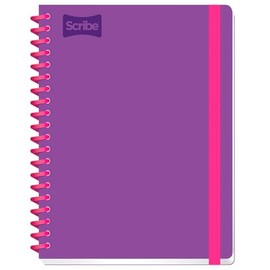 Scribe, EXCELLENCE, Cuaderno Espiral Sencillo Profesional de Pasta Dura, Raya de 200 Hojas