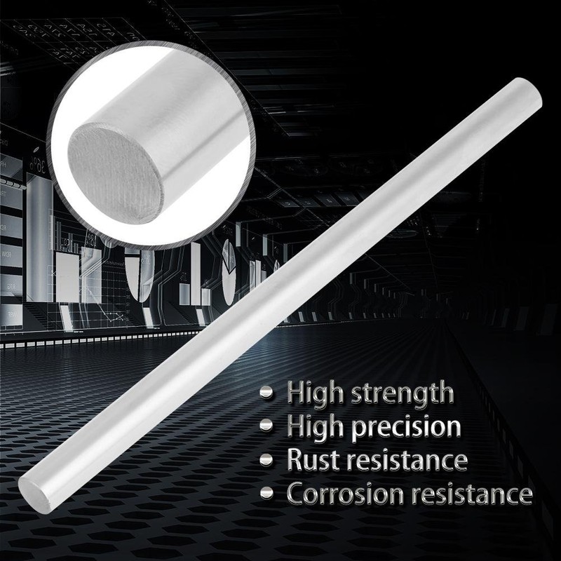 Walfront Bearing Steel Linear Shaft 12 mm Diameter, 200 mm