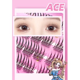 Lishu False Eyelashes, No Glue Required, 1 Second Eyelashes, 3D Glue, For Parts, Difficult To Fall Off Partial Eyelashes, Natural Eyelashes, High Adhesion, Cute, Eye Makeup, Natural False, Popular