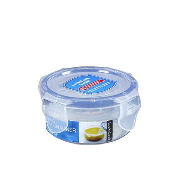 Lock & Lock HPL931 Round Storage Container - Clear/Blue, 100 ml
