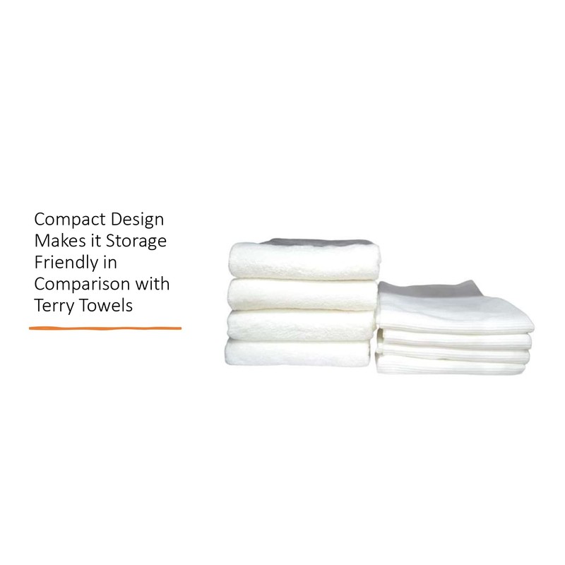 GO GREEN ORGANICS, Waffle Bath Towel Pack of 2, 30.5x58
