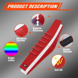 fewfuss Dirt Bike Seat Cover - White Stripe Universial Seat Cover for Dirt Bike - Motorcycle Motorcross Enduro Seat Covers (All Red)