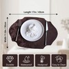 Scalloped Oval Reversible Leather Placemats 6Pcs, Waterproof Washable Non-Slip Heat