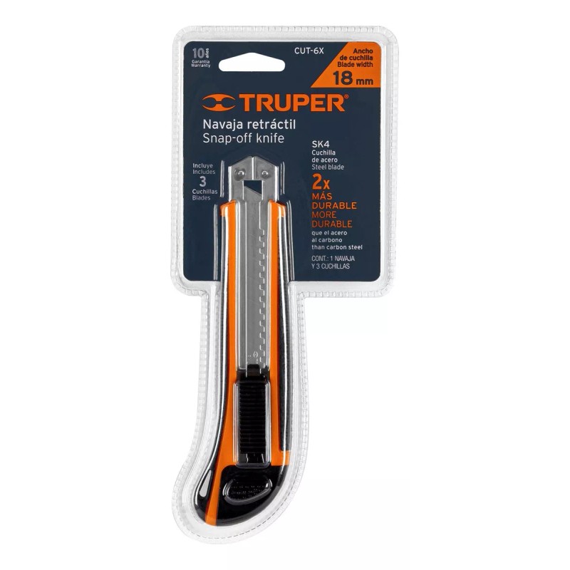 Truper Cutter 6 Pulgadas Con Grip Navaja De Acero Truper