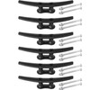 VEITHI Boat Cleats 8 inch (6 Pack),Electrophoretic Coated Black Boat