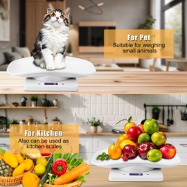 10kg/1g Portable High Accuracy Weighing Pet Scale, Small Animal Scale, Digital Small Pet Weight Scale for Cats Dogs Measure Tool, Electronic Kitchen Scale, Puppy Whelping Supplies