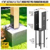 AECXM 4"x4" (Actually 3.5"x3.5") Heavy Duty U-Shaped Fence Post Holder