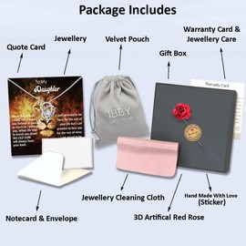 A Necklace Gift Message from Dad to Daughter Jewellery Birthday Gift for Girls Father gift to Daughters Present