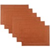 D'Moksha Homes Linen Placemats Set of 6-100% Pure Linen Rust