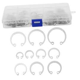 Zerodeko 150Pcs Shaft Snap Rings Stainless Steel for Easy Installation Removal Wear Resistant Retaining Rings for Versatile Use