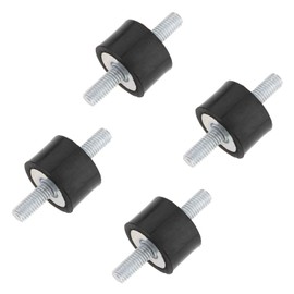 OTOTEC 4 Pcs M8 30x20mm Car Male to Male Rubber Shock Bobbin Isolator Damper Mount Double Male Thread Shock Absorber Mount Set
