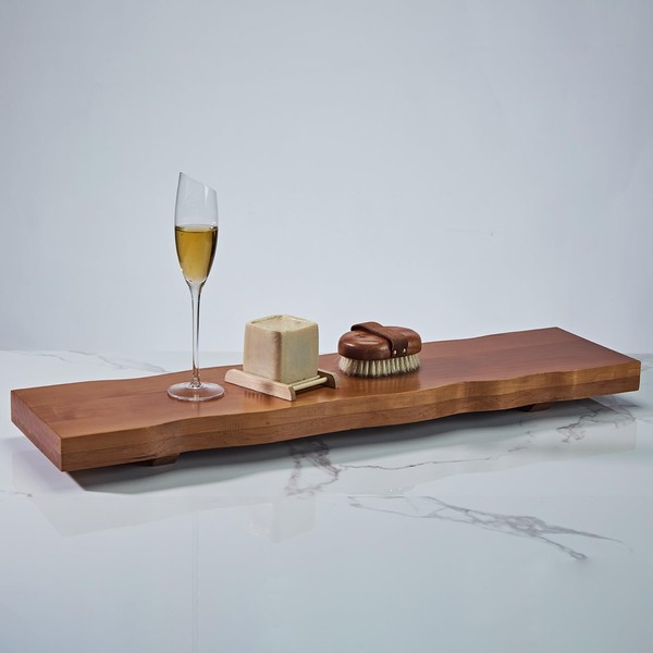 Nature Teak Wood Bath Caddy Natural Variations,Teak Shower Caddy,Bathroom Accessories,Bath