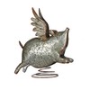 Contemporary Home Living 11" Silver Unique Animalistic Flying Pig Tall