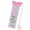2025 Pink Bow Bookmark for Women, Stainless Steel Bookmark with
