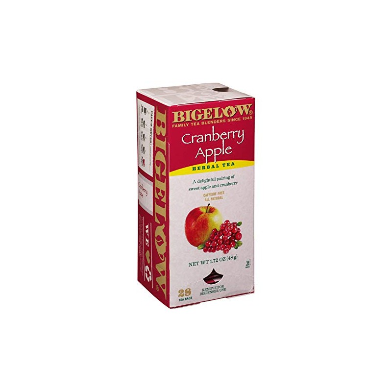 Bigelow Tea Bags, Cranberry Apple Herbal, 28-Count Boxes (Pack of