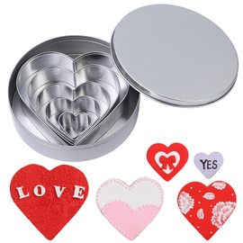 Heart Cookie Cutter Set - 5 Pcs Heart Shaped Cookie Cutters for Valentines Day Holiday Birthday Party - Stainless Steel (4.21" 3.43" 2.64" 1.97" 1.18")