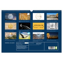 Geliebtes Jerusalem (Wandkalender 2025 DIN A3 quer), CALVENDO Monatskalender [Calendar] HebrewArtDesigns Marena Camadini Zara