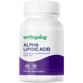 Wellsgoing Alpha Lipoic Acid 600 mg | Powerful Antioxidant & Metabolic Support Supplement | Supports Cellular Energy | 60 Capsules