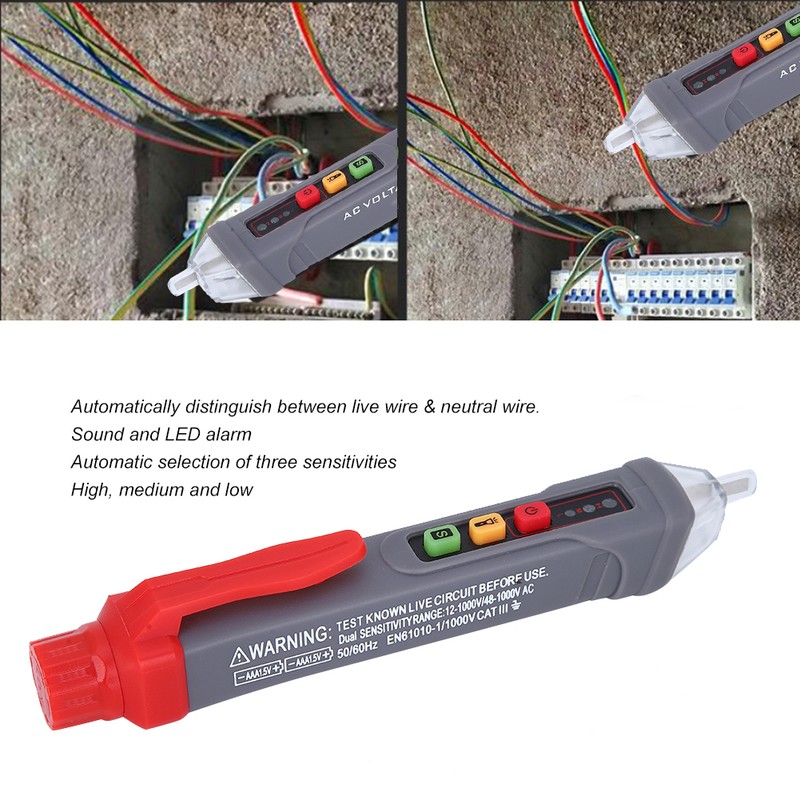 Voltage Test Kit Electrician Tools Portable Testing Tool NonContact AC