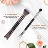 2pcs Nose Contour Brush, 2-in-1 Dual End U-Shape Soft Makeup