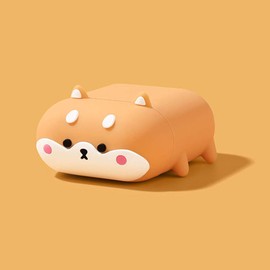 Compatible with AirPods Case Corgi Dog Pro, Protective Silicone Skin Cover for AirPod Case Sleeping Dog, Kids Teens Girls Boys Funny Kawaii Fashion Cartoon 3D Cute Corgi Cover for AirPods Pro