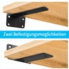 SYBDXJ 4 Pcs Black Heavy Duty Wall Brackets - Metal