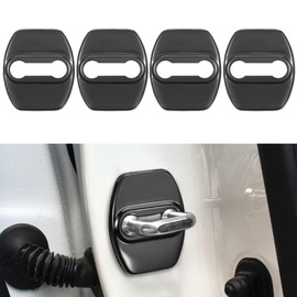 TOMALL 4pcs Car Door Lock Latches Cover Protector Compatible with Kia Stinger Sorento Soul GT-line GT2 GT1 Optima Forte K5 Accessories Stainless Steel Car Door Lock Trim Decorations (Black)