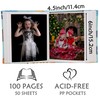 Dankeler Small Photo Album for Kids, 100 Pockets 4x6 Bookshelf