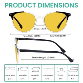 Eyekepper 12 Pack Round Blue Light Blocking Reading Glasses for Women Amber Tinted Computer Readers Ladies +2.50