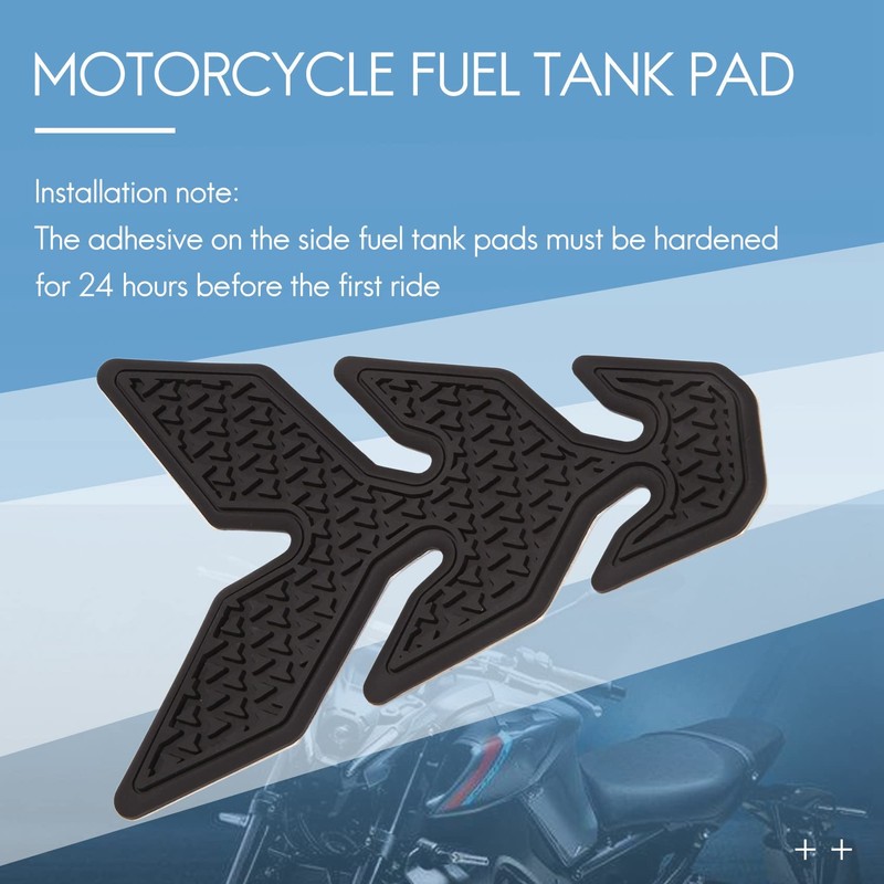 Bopfimer Motorcycle Non-Slip Side Tank Pad Sticker Waterproof Rubber Sticker