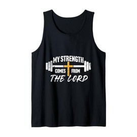 My Strength Christian Men Bible Verse Gym Workout Tank Top