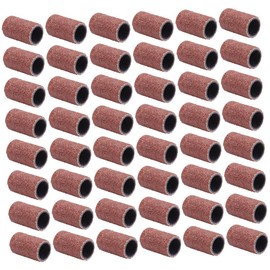 FOMIYES 100pcs Nail Drill Sanding Bands Abrasive Sleeves for Manicure Grit Grinding Head Sander for Nail Drills and Drills