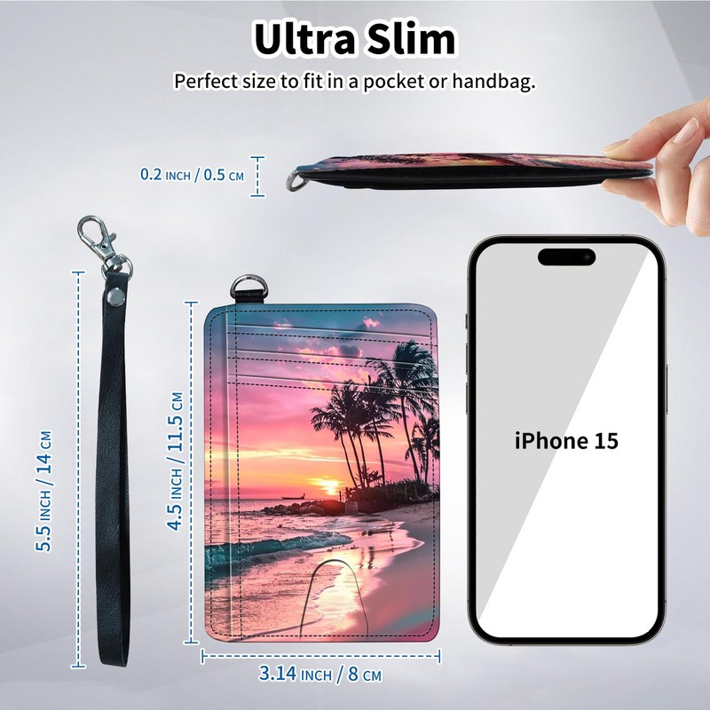ACWDMKH Slim Minimalist Front Pocket Wallet,Credit Card Holder Wallet for
