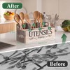 Thenshop Extra Large Kitchen Utensil Holder with 6 Compartments, Removable