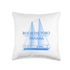 Bocas Del Toro Coastal Nautical Sailing Sailor Throw Pillow