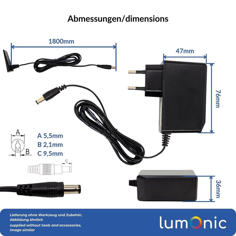 Lumonic I LED Plug Power Supply PIP-24-12 I 12V 24W