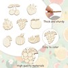 UR URLIFEHALL 100 Pcs Unfinished Wooden Cutouts Fruit Wood Shapes