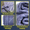 PackRite Deluxe Moving Blanket Pad, Quilted Blue 72"x80" 3 Pack