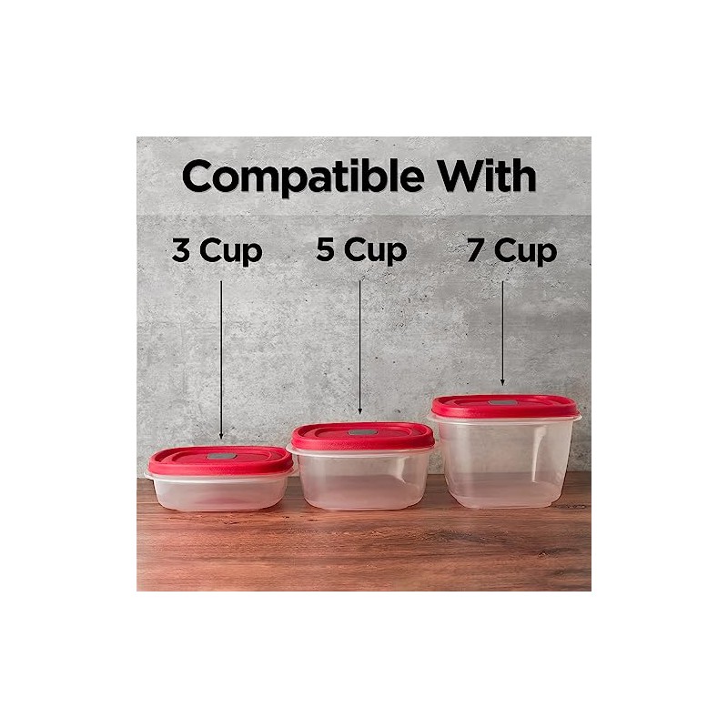 3/5/7 Cup Replacement Lids for Rubbermaid Food Storage Containers Steam