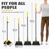 JEHONN Broom and Dust Pan, 54.3 inches Long Handle Swivel