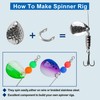 Fishing Clevis Easy Spin Spinner Clevis, 200pcs U-Shaped Brass Links