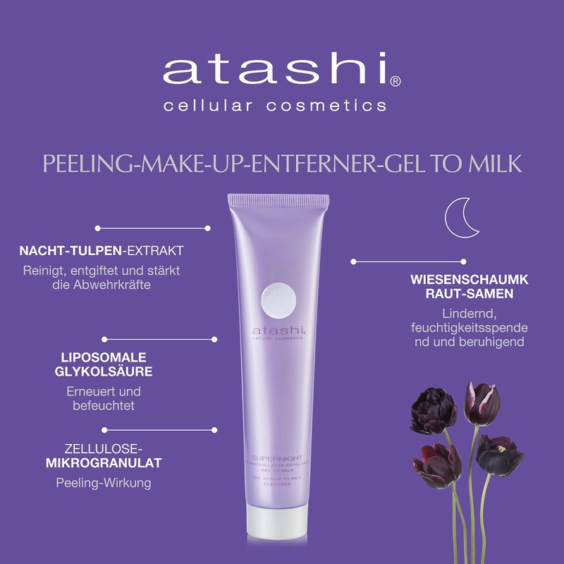ATASHI SUPERNIGHT GEL TO MILK SCRUB 75 ML