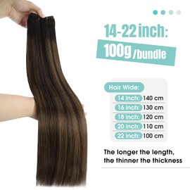 YoungSee Remy Real Hair Wefts, Smooth Hair, 100 g/Bundle