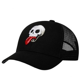 One Limitation CP368 Mesh Cap, Skull, Skull, Skull, Hat, Running, Outdoors, Men's, Women's,, Black