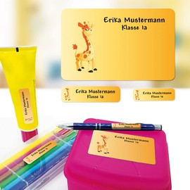 Sunnywall® Set of 3 Name Stickers, Pencil Case, Children and Adults, Name Stickers, Stickers, 79 Pieces, School and Nursery – Waterproof Customisable