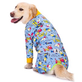 Blue Cartoon Dog Recovery Suit for Dogs After Surgery Anti Shedding Suit,Large Dog Bodysuit After Surgery Wear,for Female Male Abdominal Wounds Spay or Skin Diseases