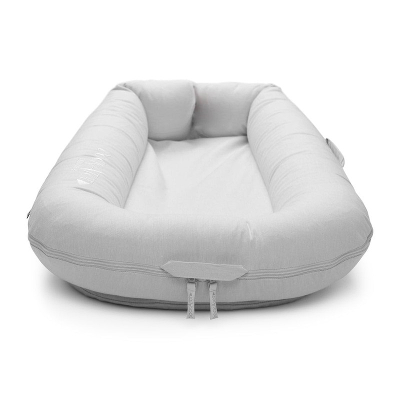 Dock A TOT Deluxe+ Cover - Fog Grey Chambray